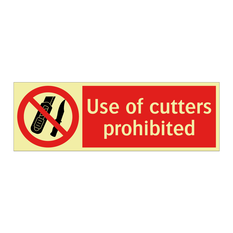 Use of cutters prohibited