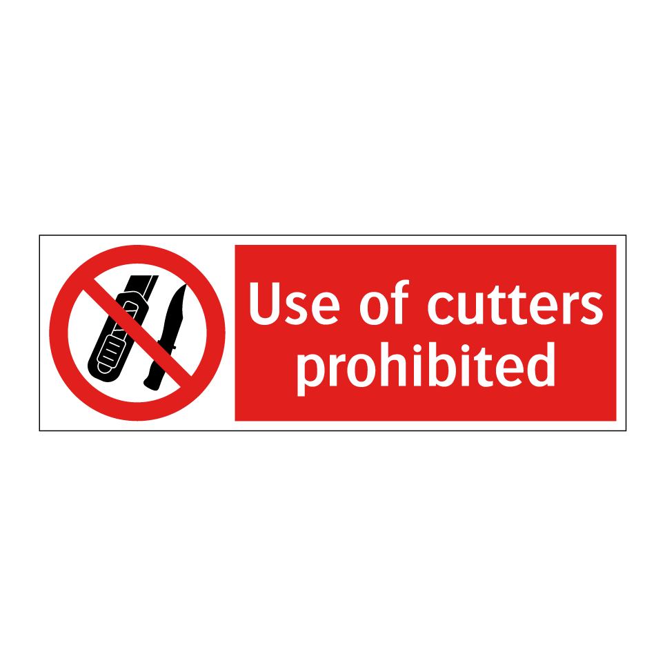 Use of cutters prohibited