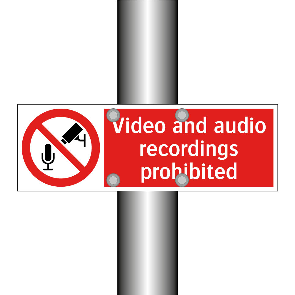 Video and audio recordings prohibited