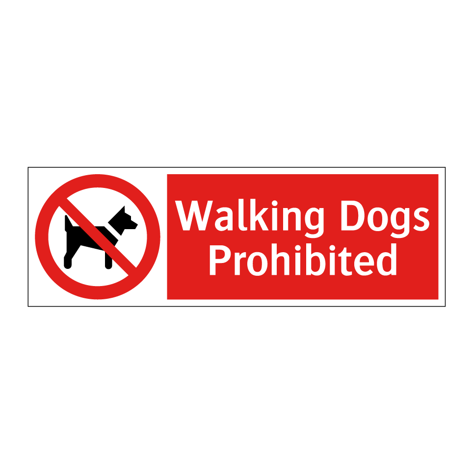 Walking Dogs Prohibited