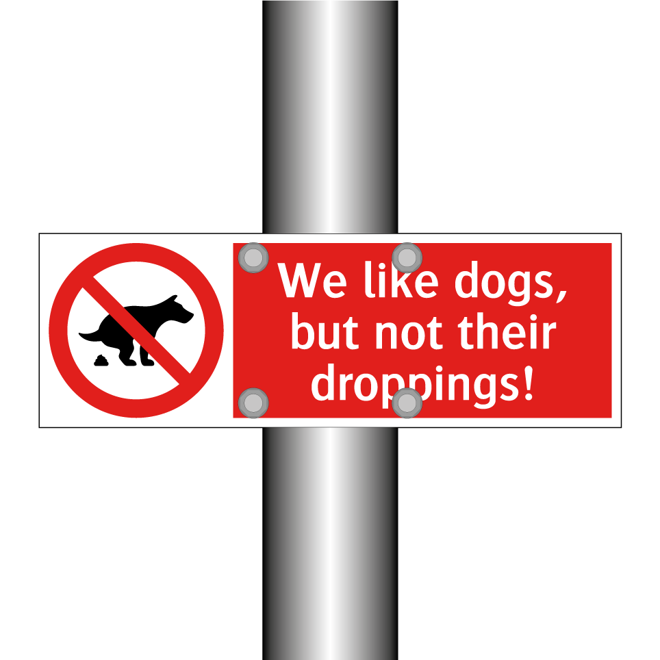 We like dogs, but not their droppings!