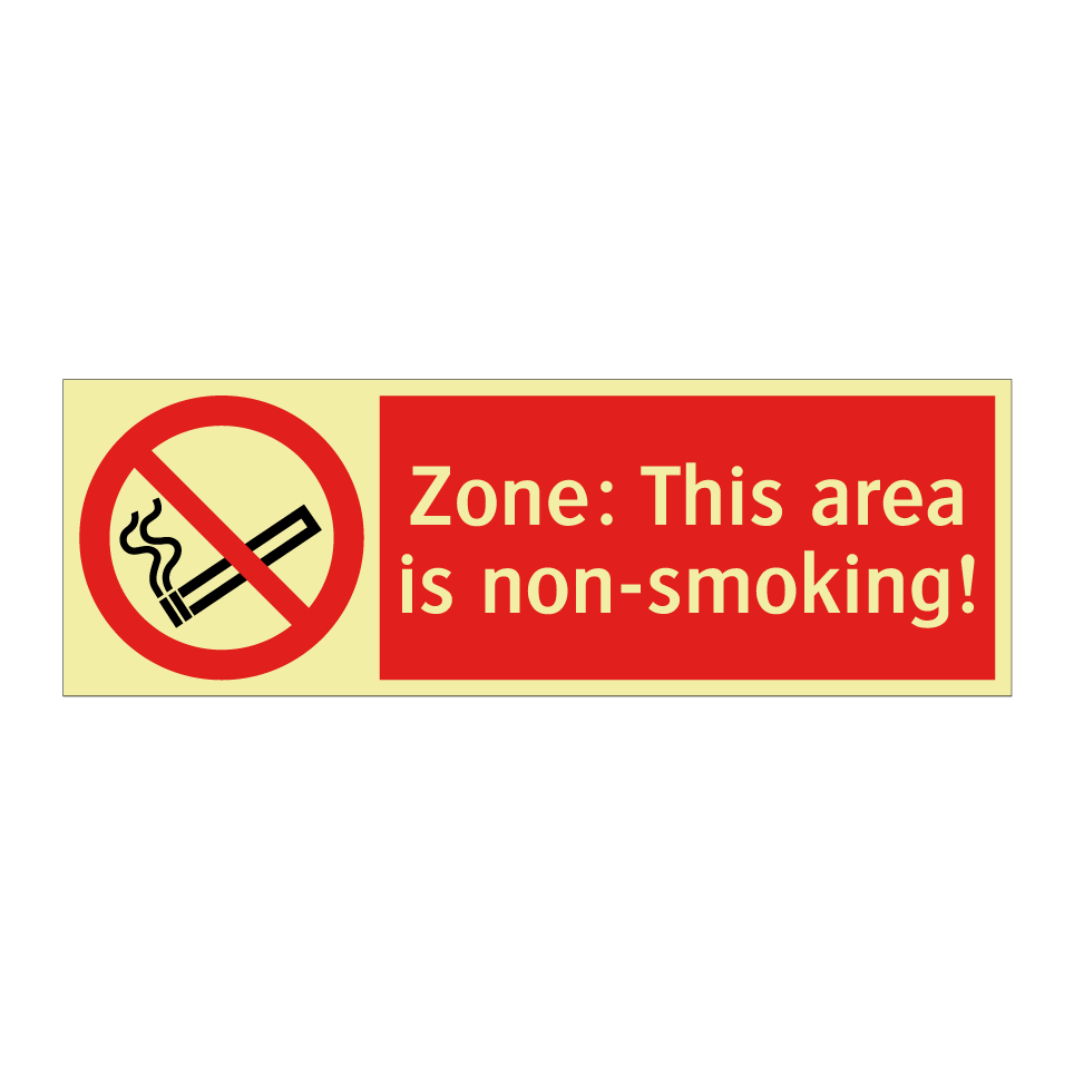 Zone: This area is non-smoking!