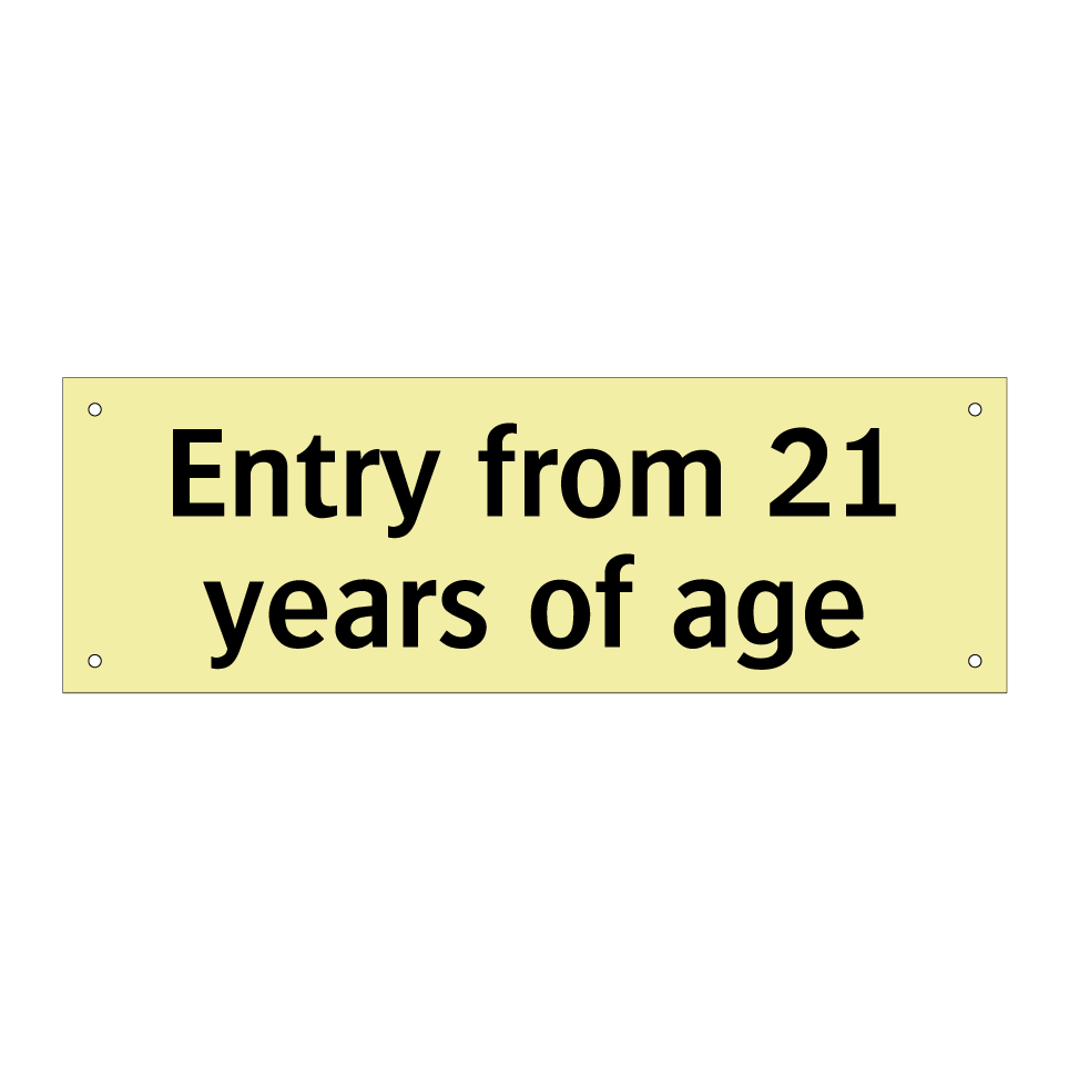 Entry from 21 years of age