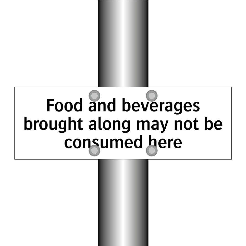 Food and beverages brought along may not be consumed here