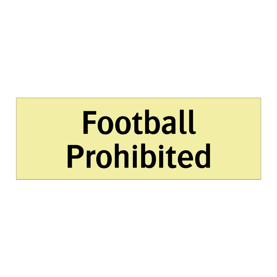 Football Prohibited