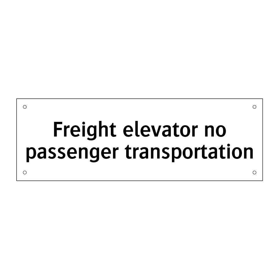 Freight elevator no passenger transportation