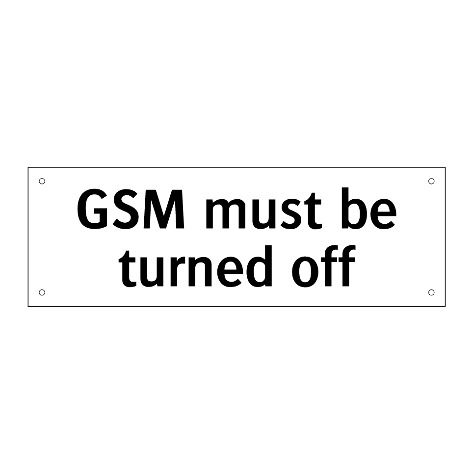 GSM must be turned off