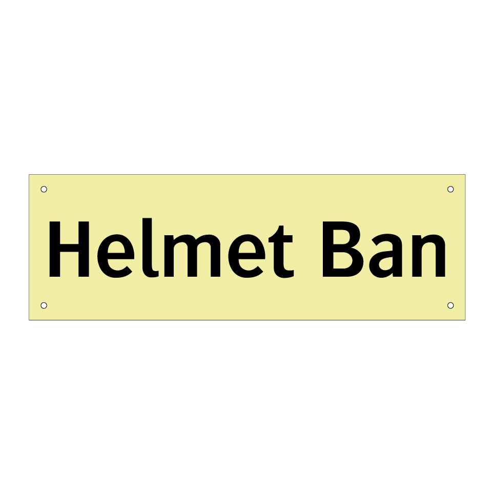 Helmet Ban