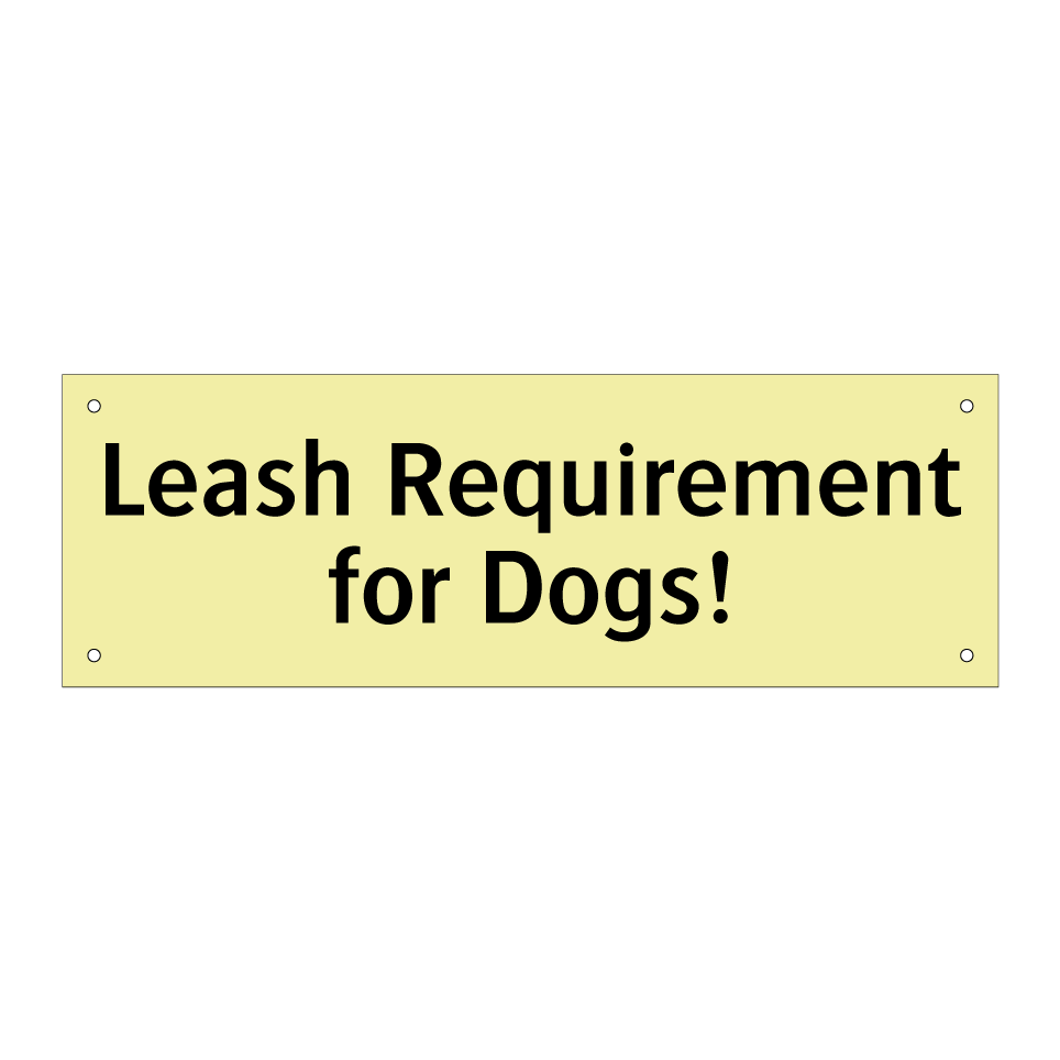 Leash Requirement for Dogs!