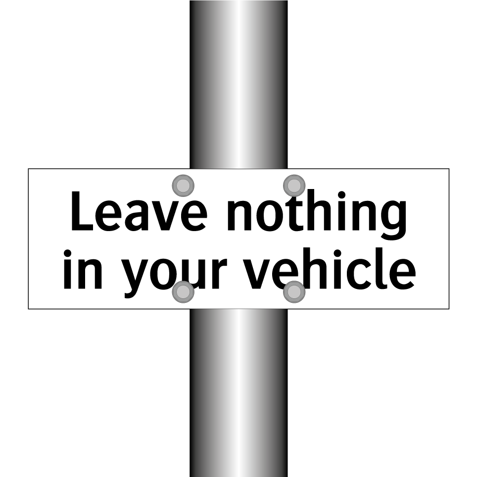 Leave nothing in your vehicle