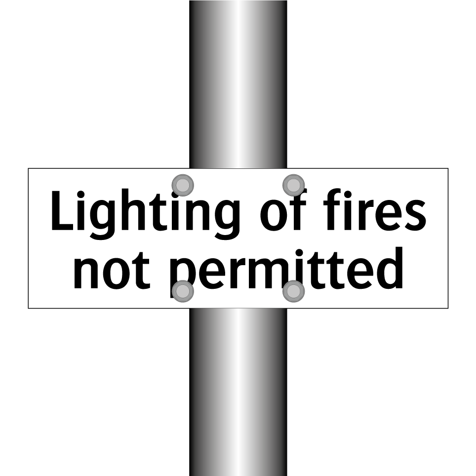 Lighting of fires not permitted