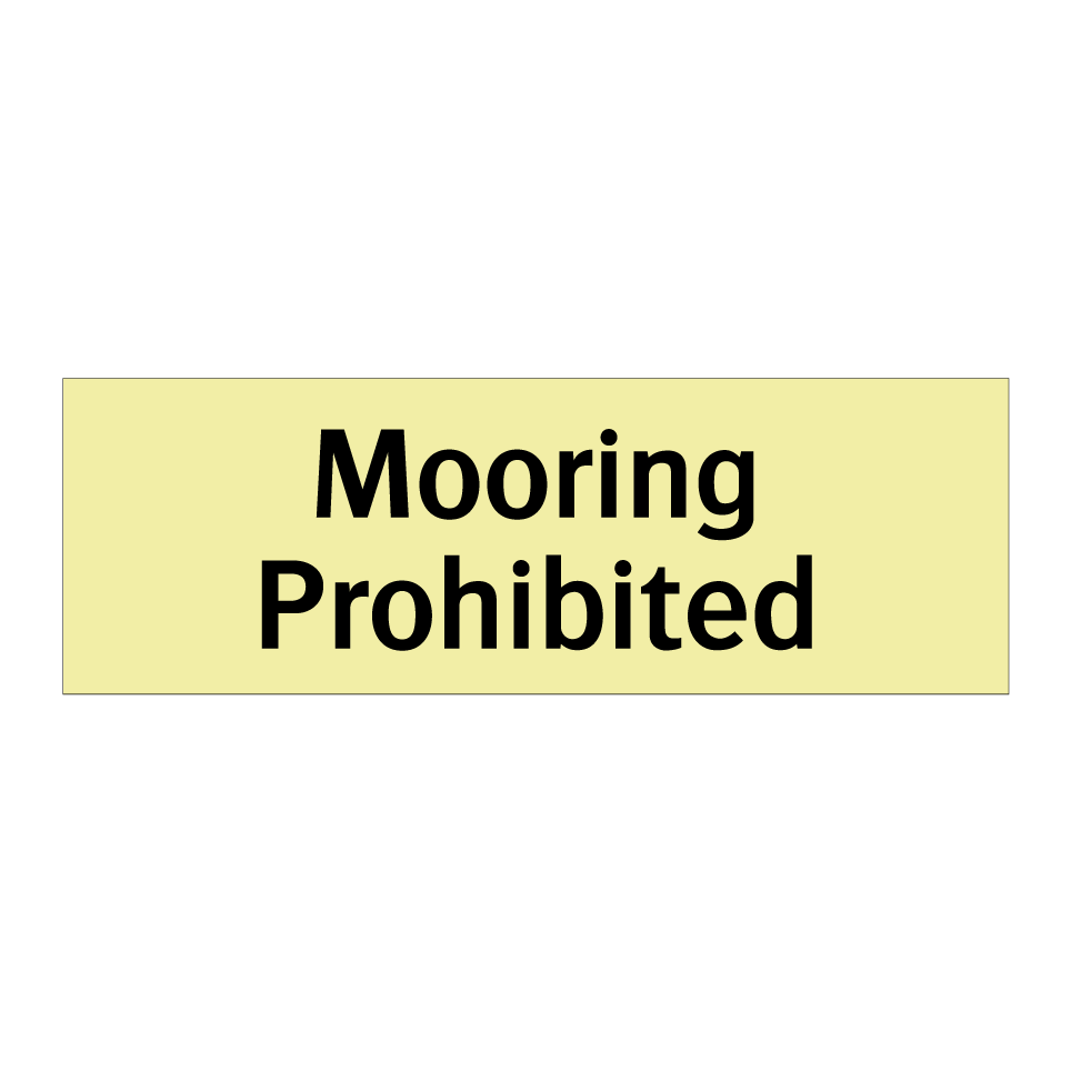 Mooring Prohibited