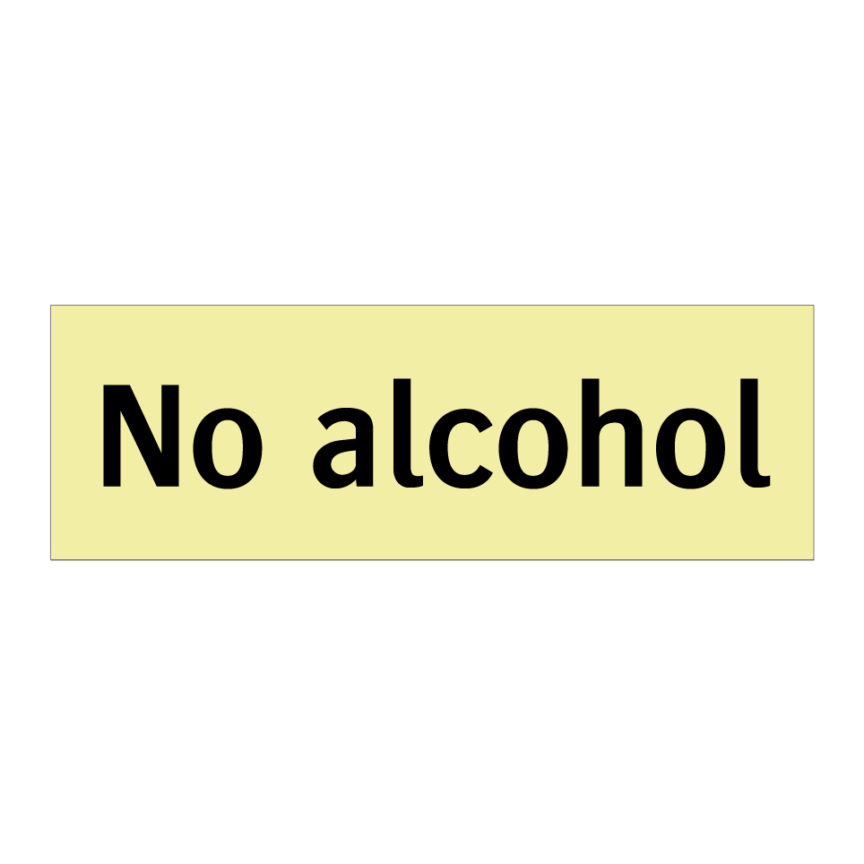 No alcohol