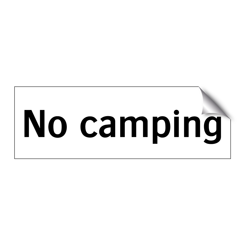 No camping