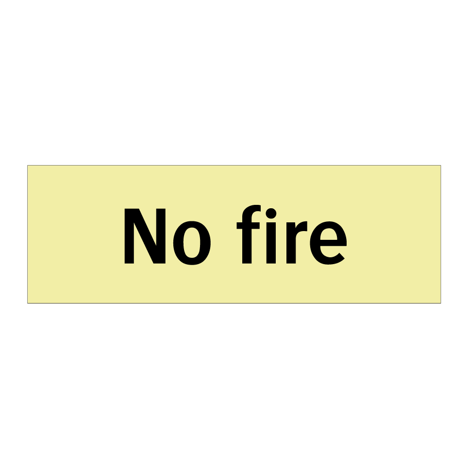 No fire