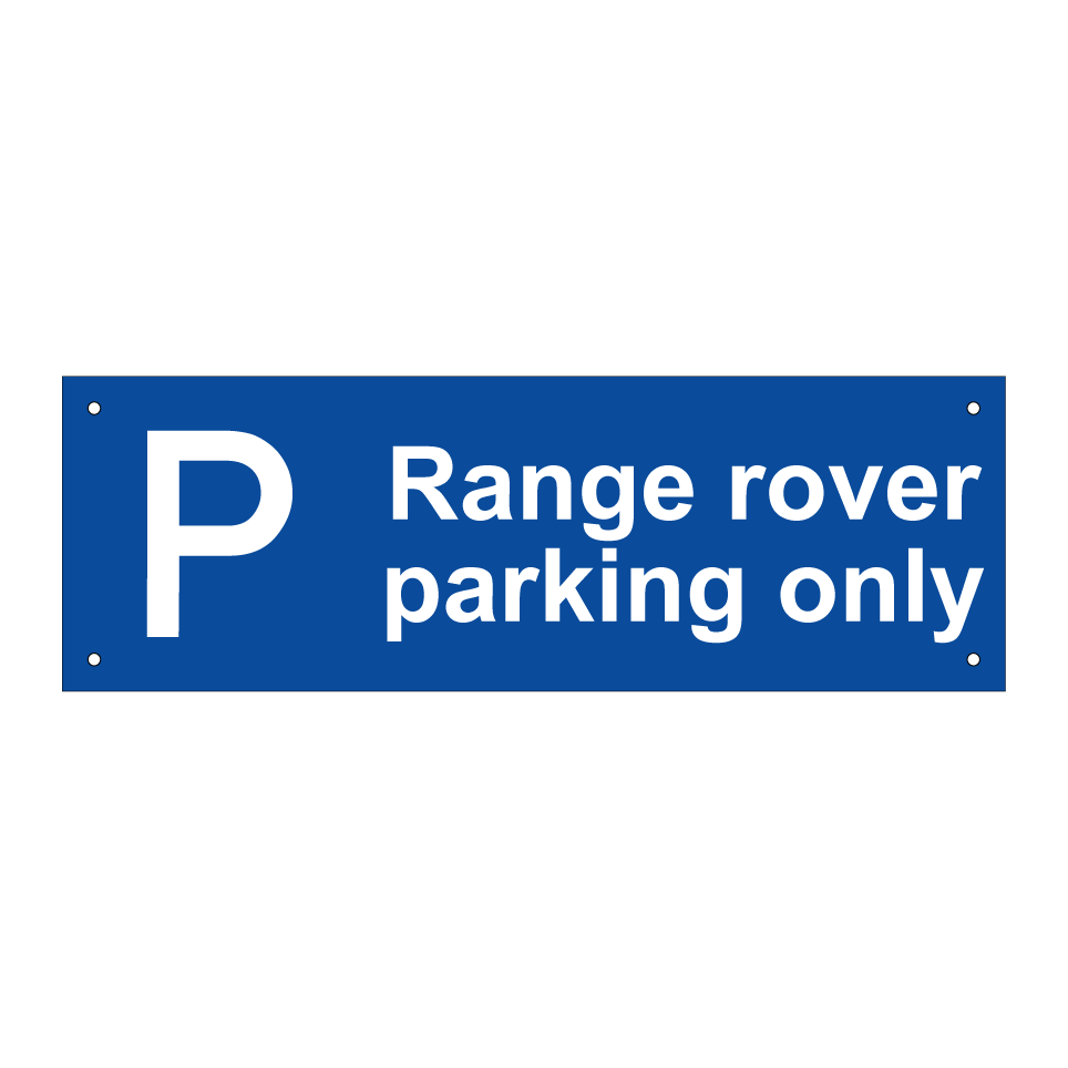 Range rover parking only