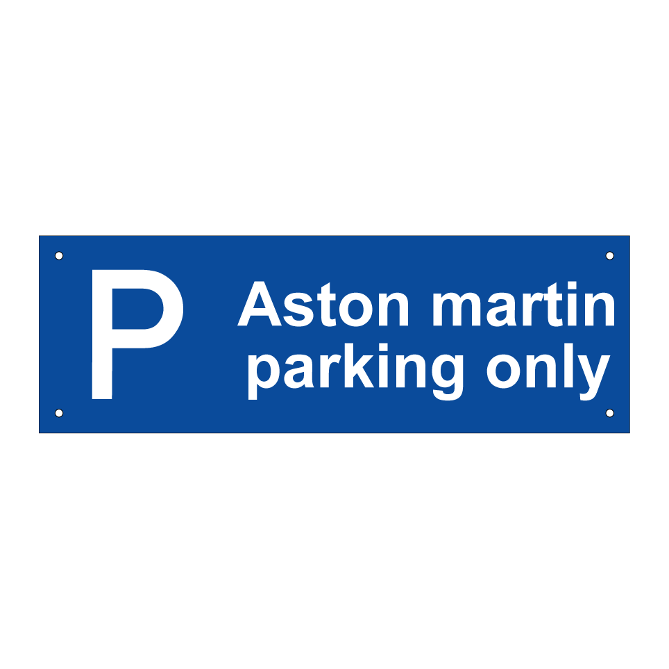 Aston martin parking only