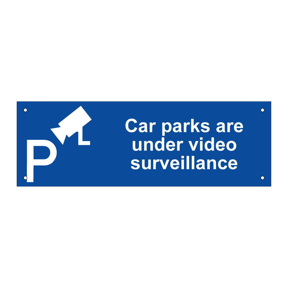 Car parks are under video surveillance