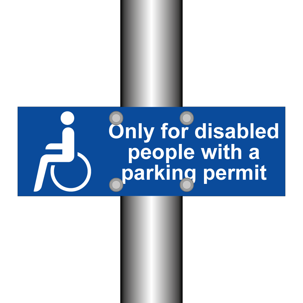 Only for disabled people with a parking permit