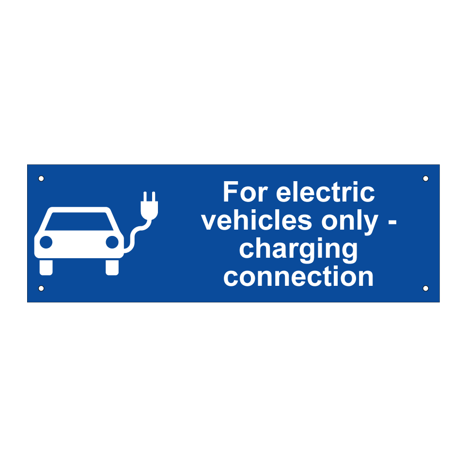 For electric vehicles only - charging connection