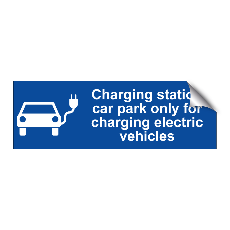 Charging station car park only for charging electric vehicles