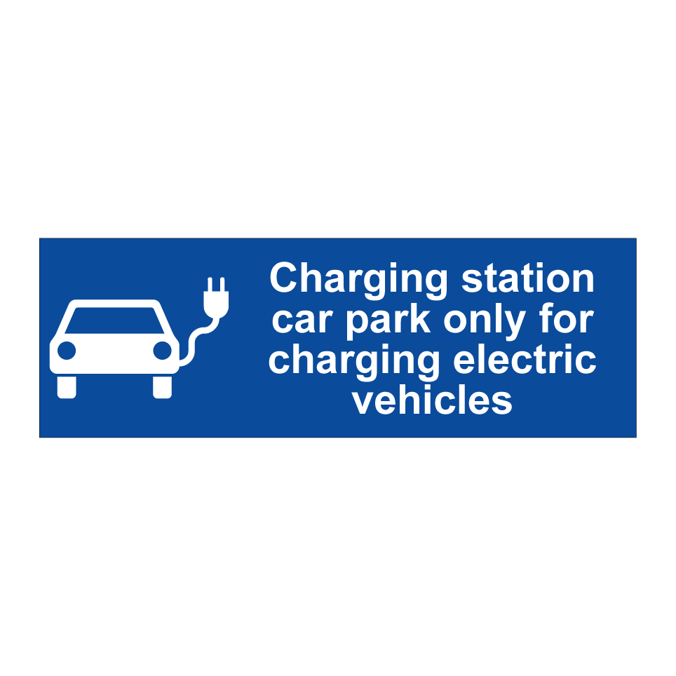 Charging station car park only for charging electric vehicles