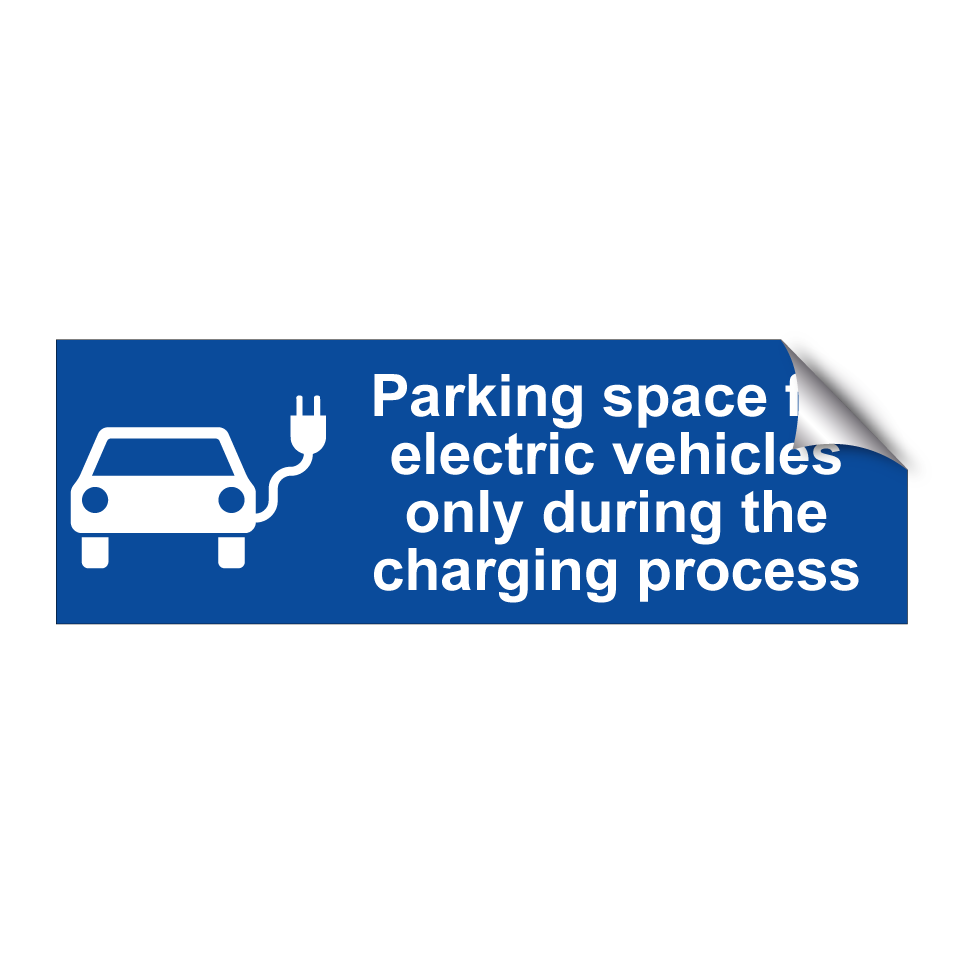 Parking space for electric vehicles only during the charging process