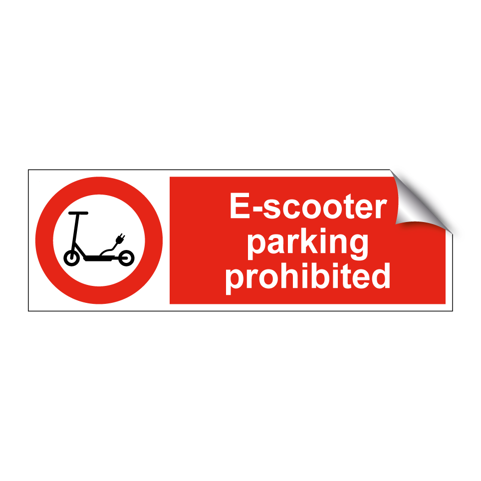 E-scooter parking prohibited