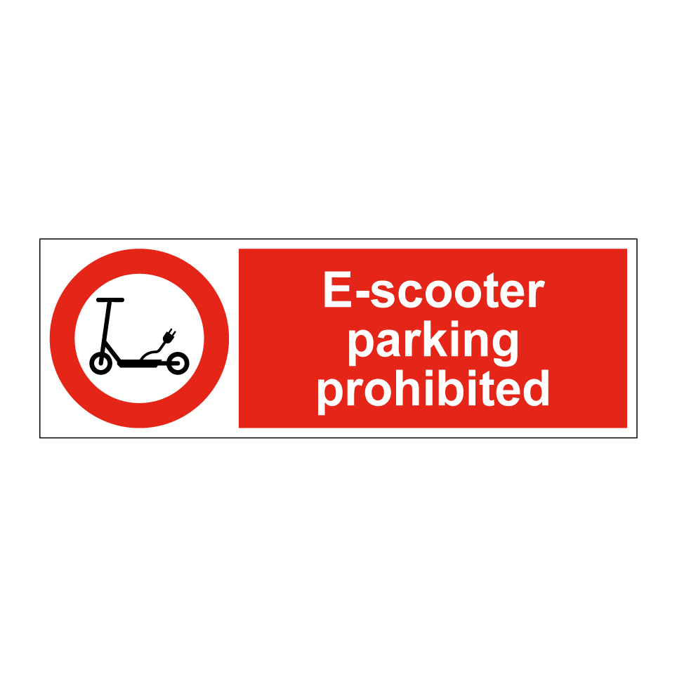 E-scooter parking prohibited