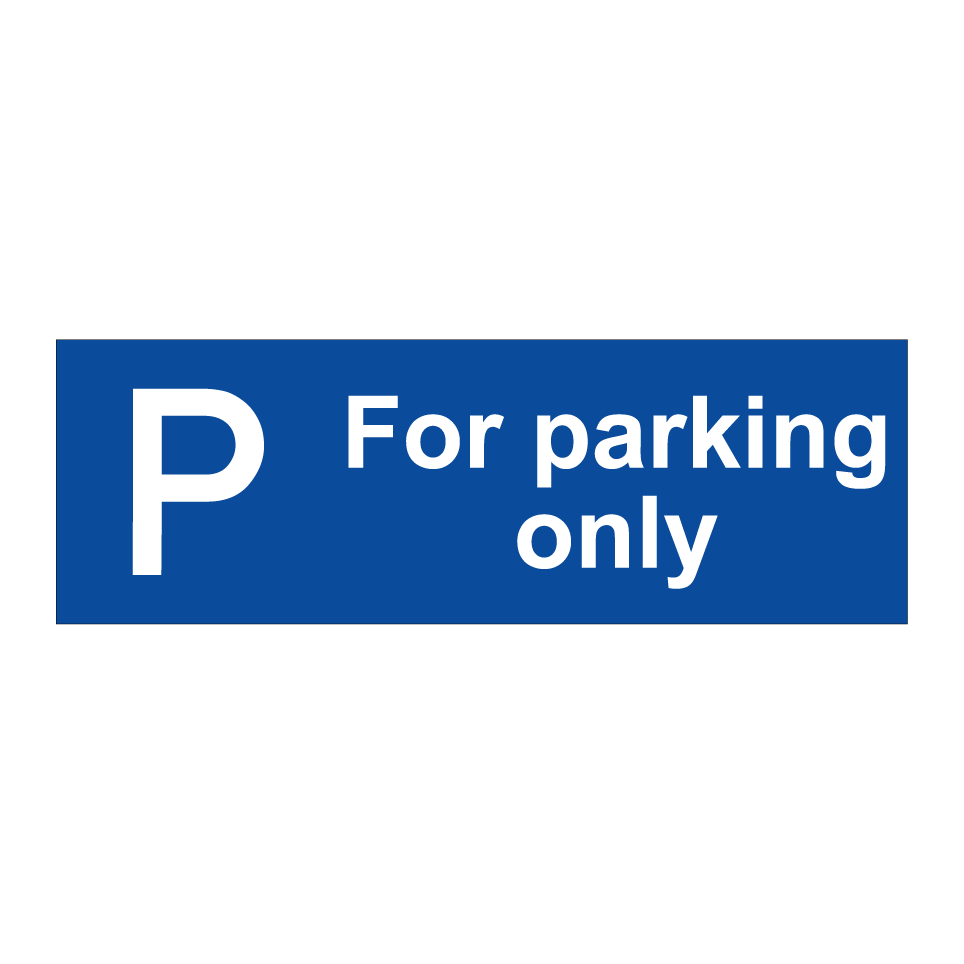 For parking only