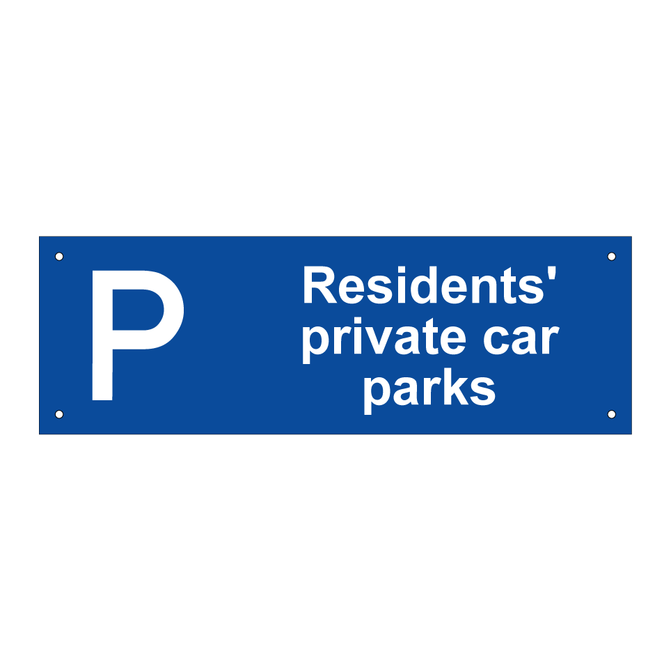 Residents' private car parks
