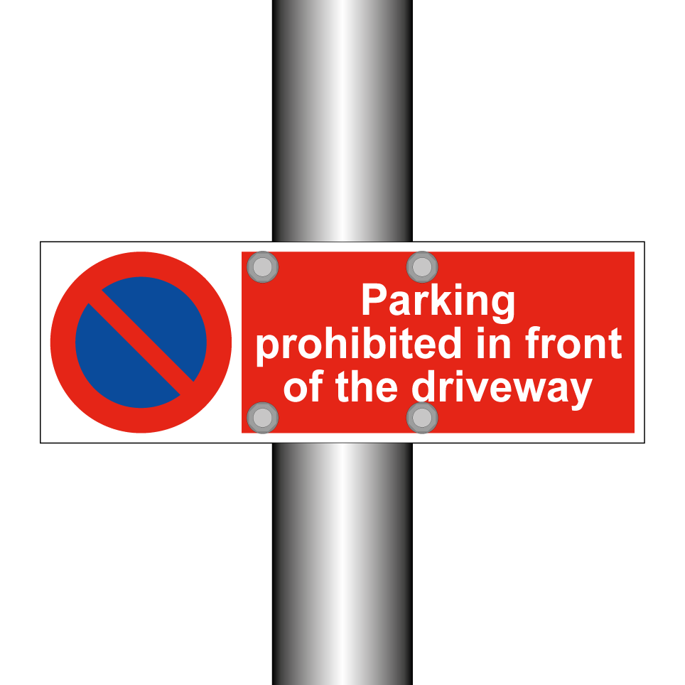 Parking prohibited in front of the driveway
