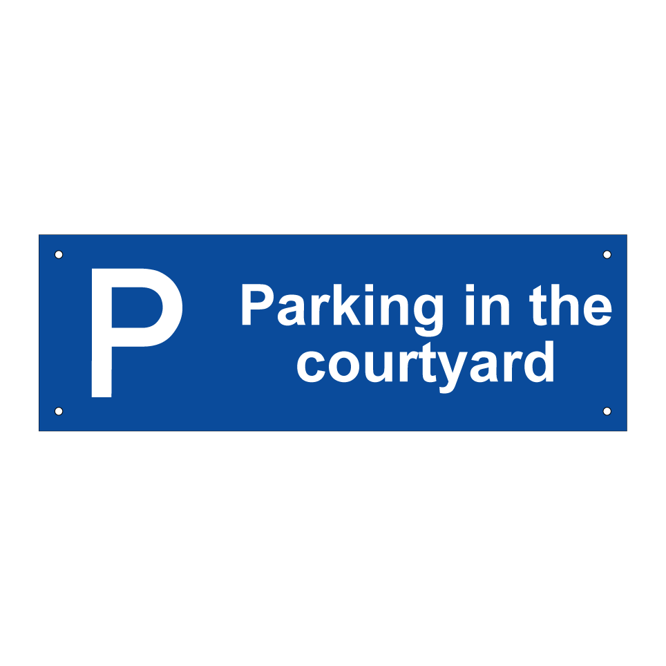Parking in the courtyard