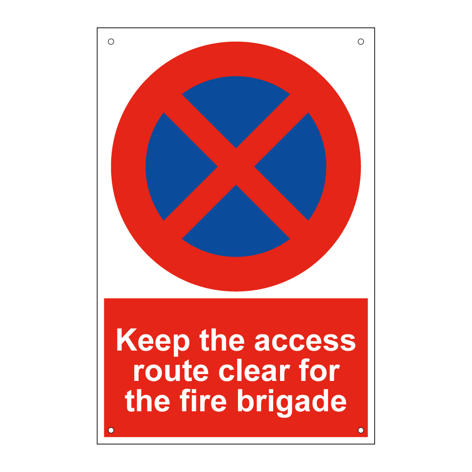Keep the access route clear for the fire brigade