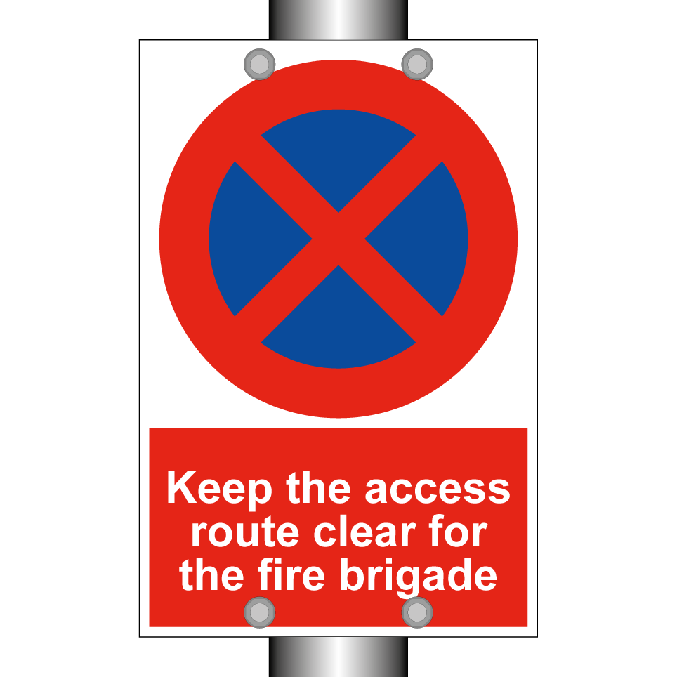 Keep the access route clear for the fire brigade