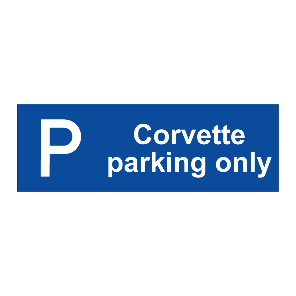 Corvette parking only