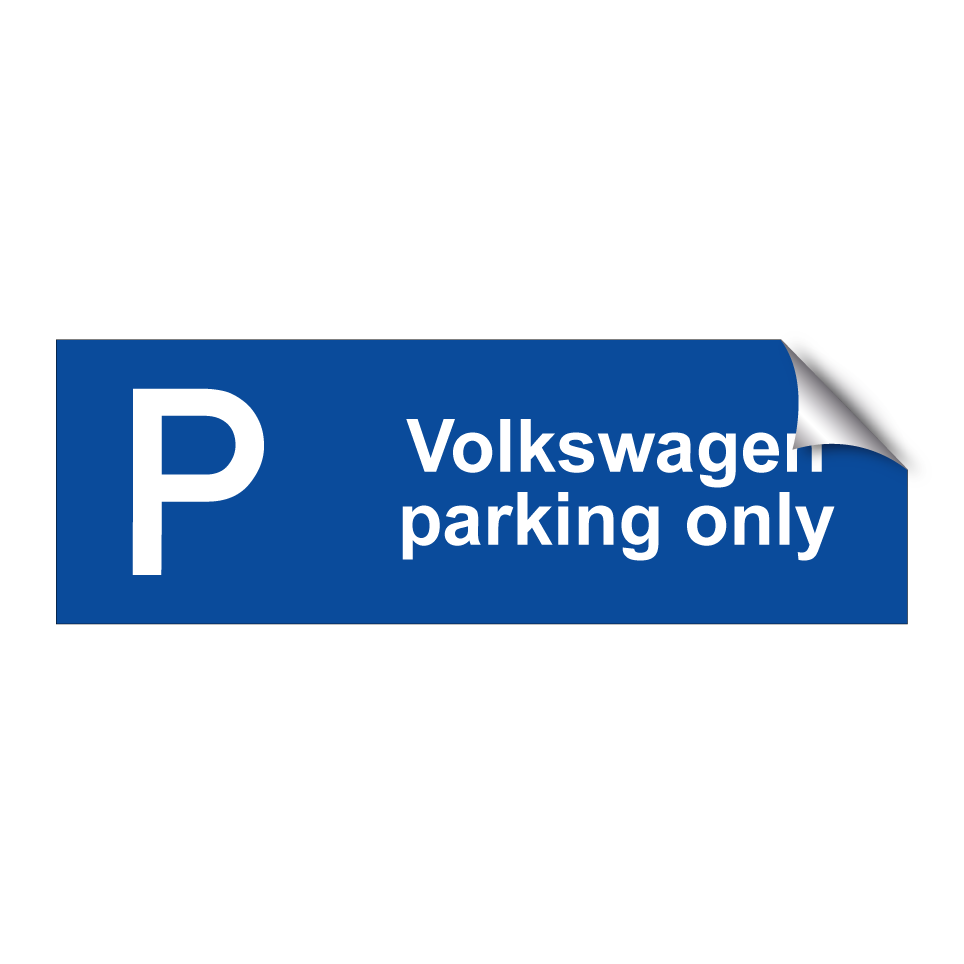 Volkswagen parking only