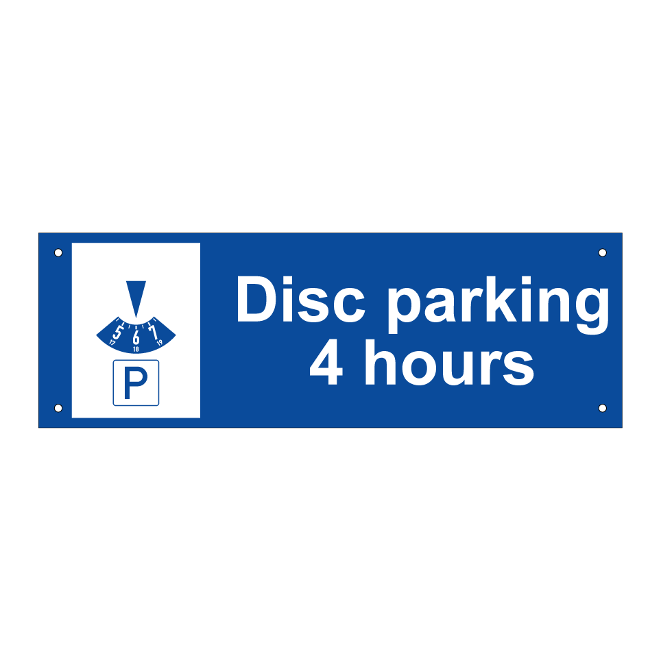 Disc parking 4 hours