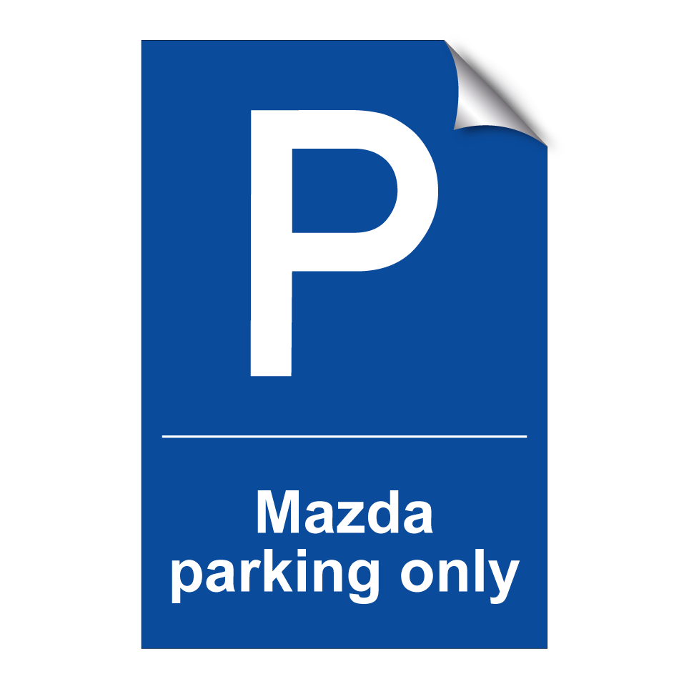 Mazda parking only
