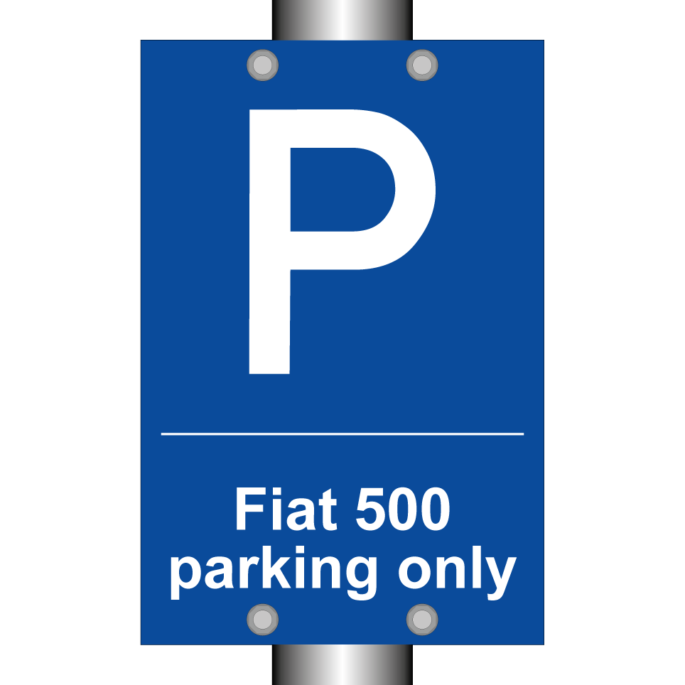 Fiat 500 parking only