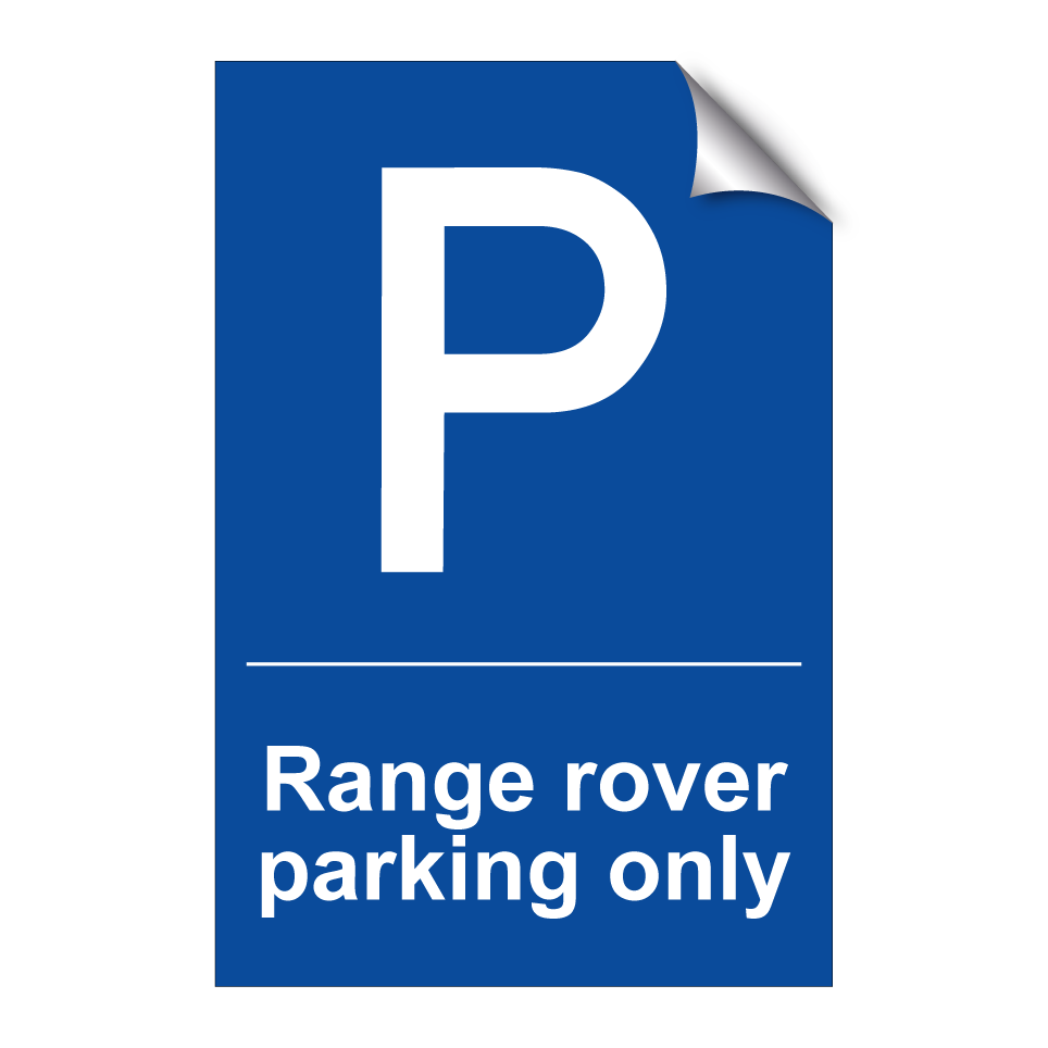 Range rover parking only