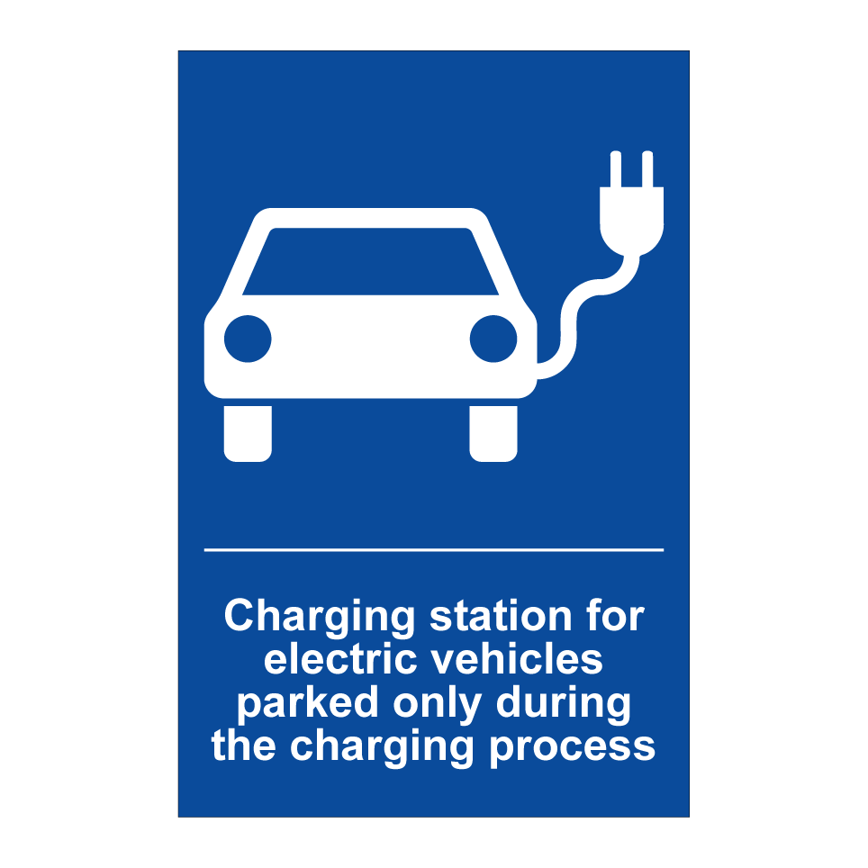 Charging station for electric vehicles parked only during the charging process