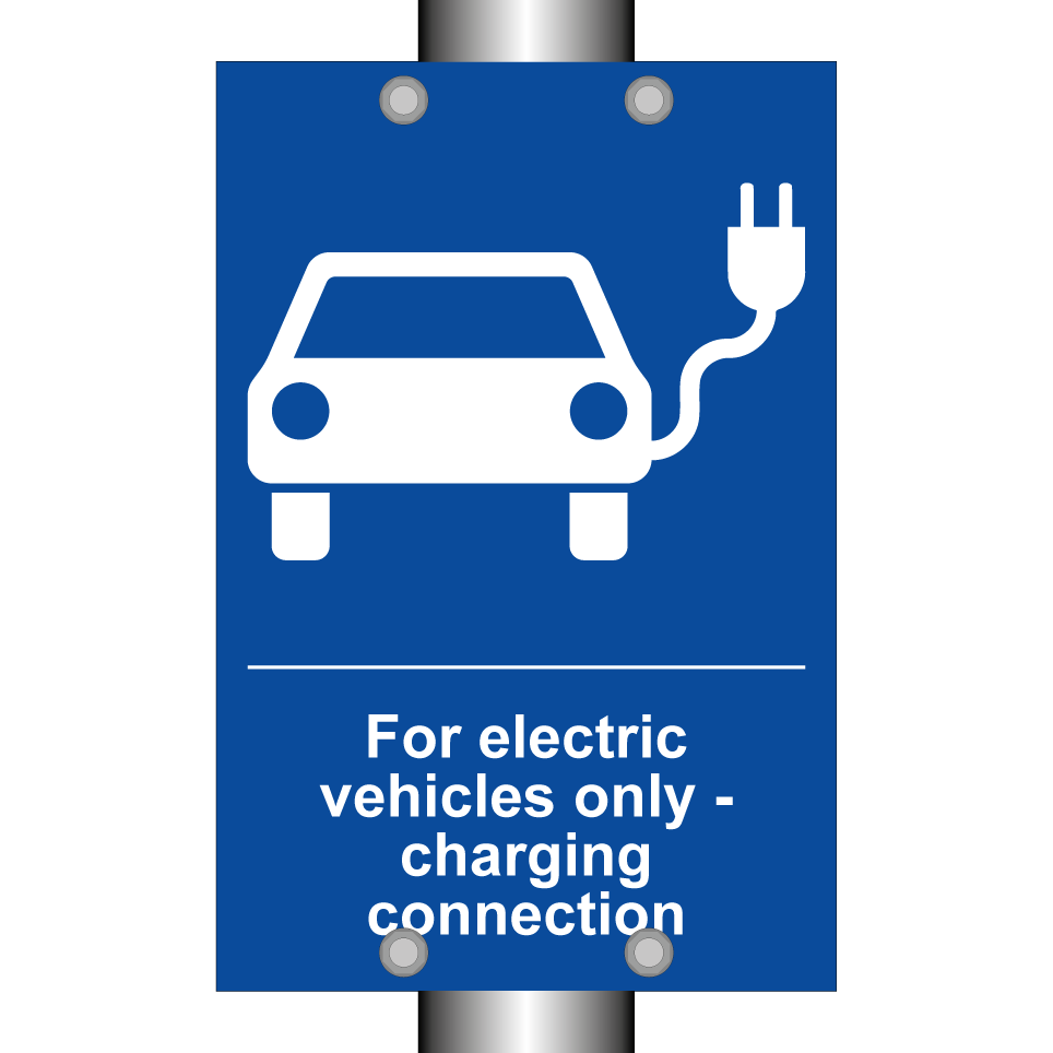 For electric vehicles only - charging connection