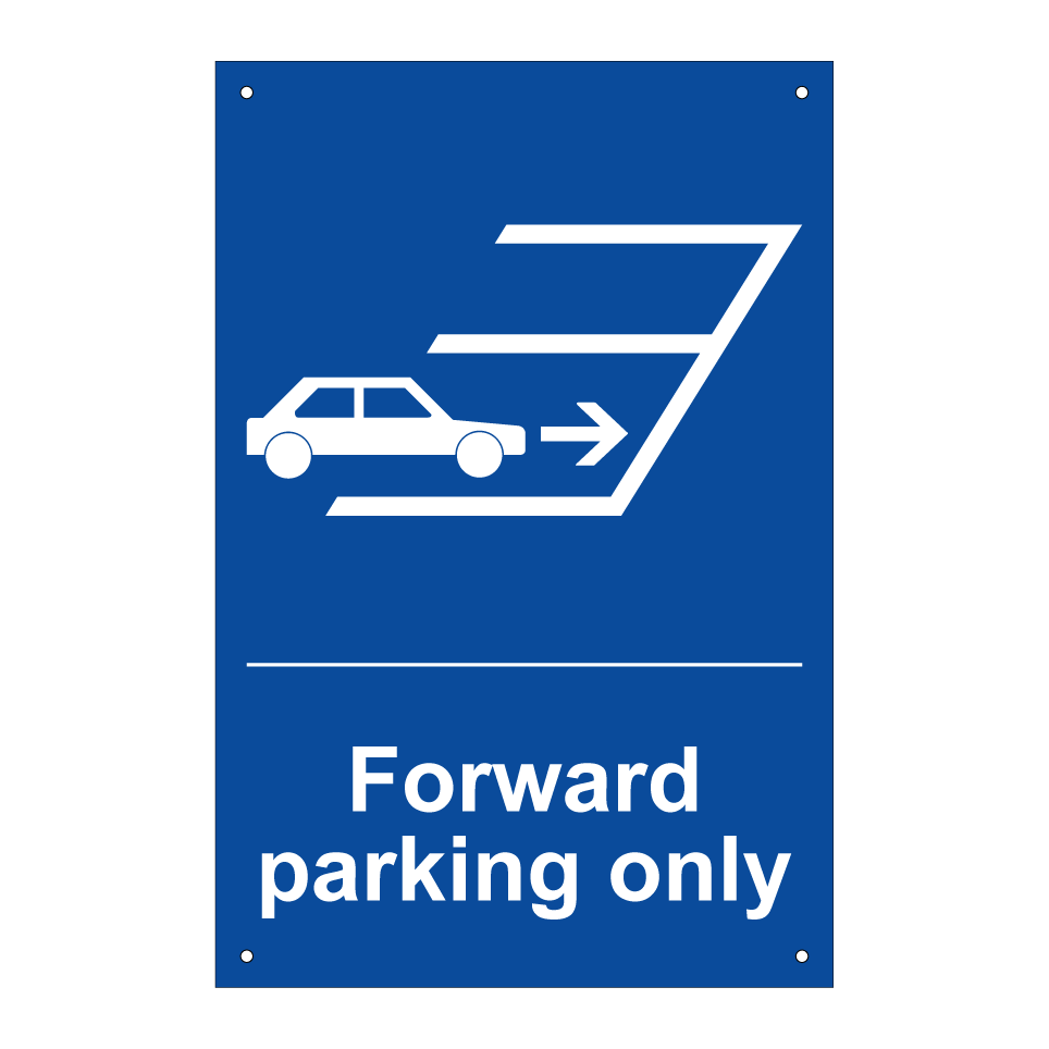 Forward parking only