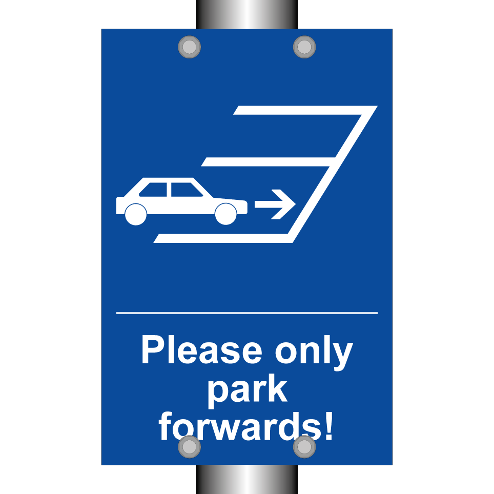 Please only park forwards!