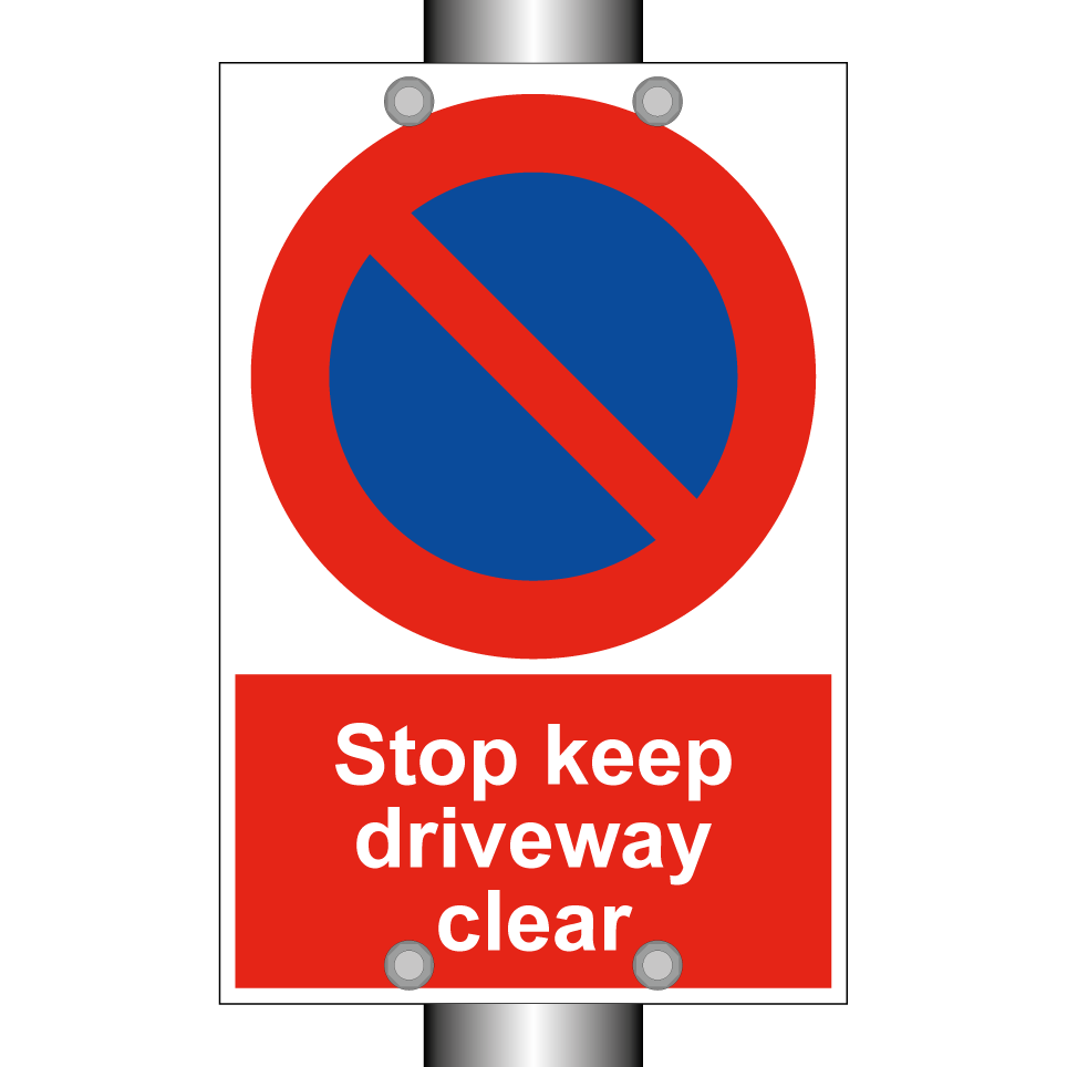 Stop keep driveway clear