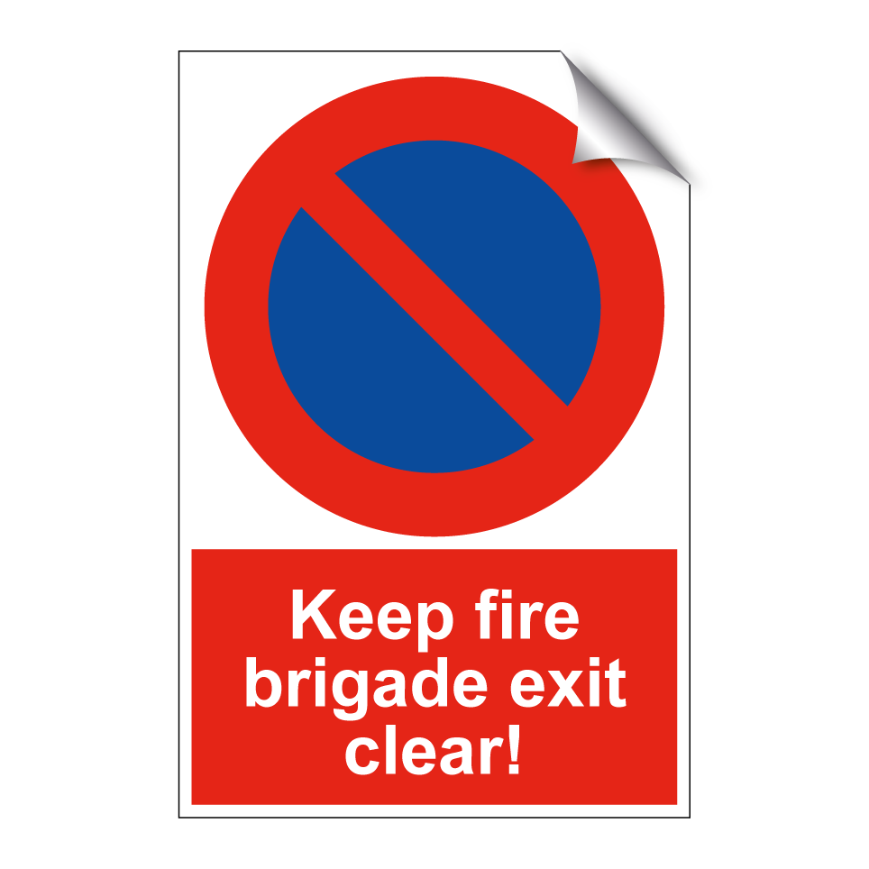 Keep fire brigade exit clear!