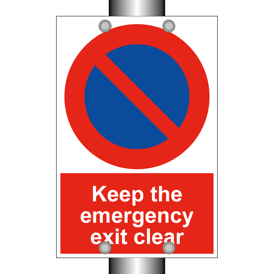 Keep the emergency exit clear