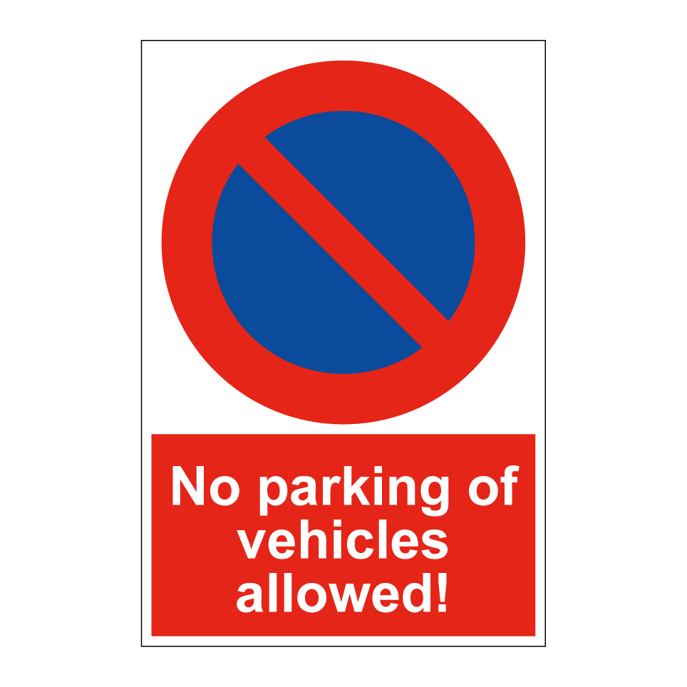 No parking of vehicles allowed!