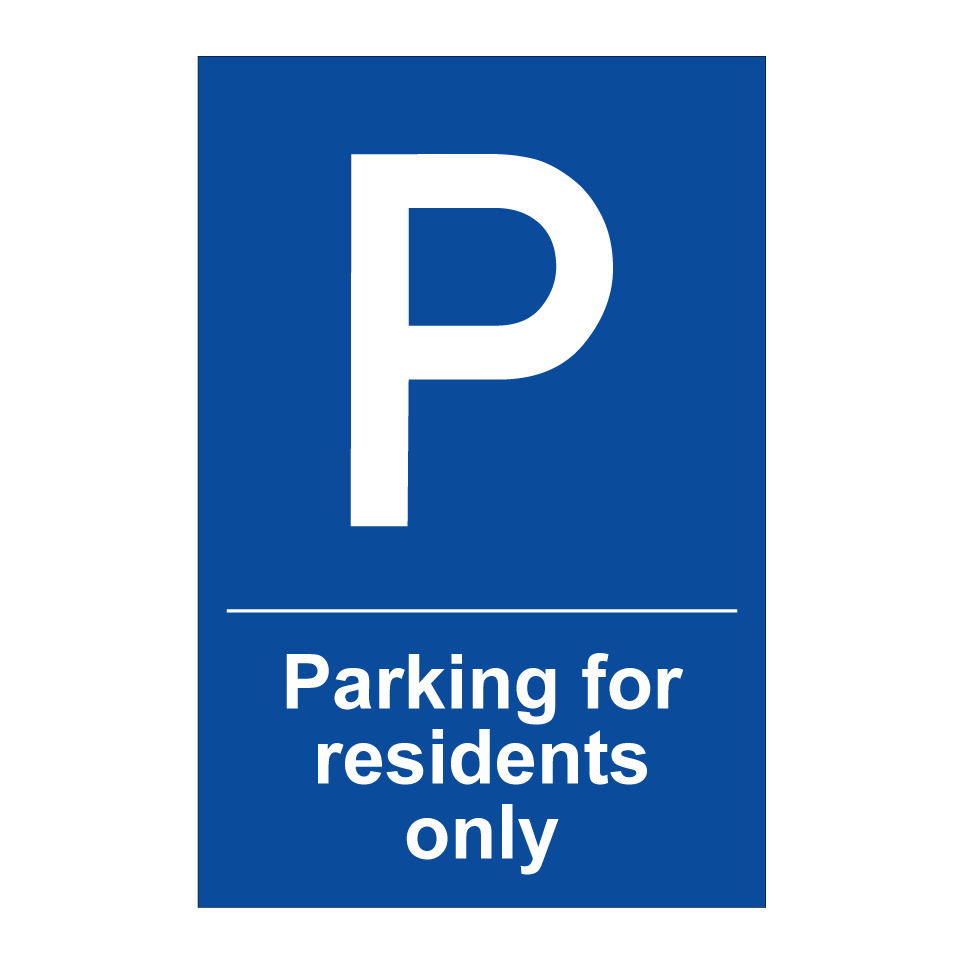 Parking for residents only